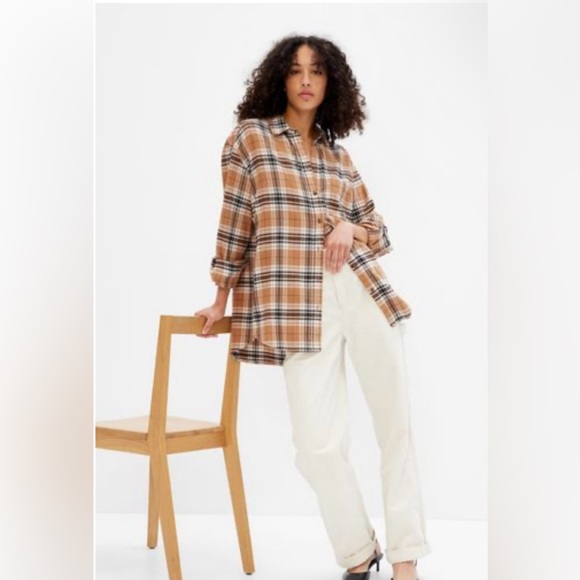 Gap Big Shirt Long Sleeve Flannel Shirt - Picture 5 of 8